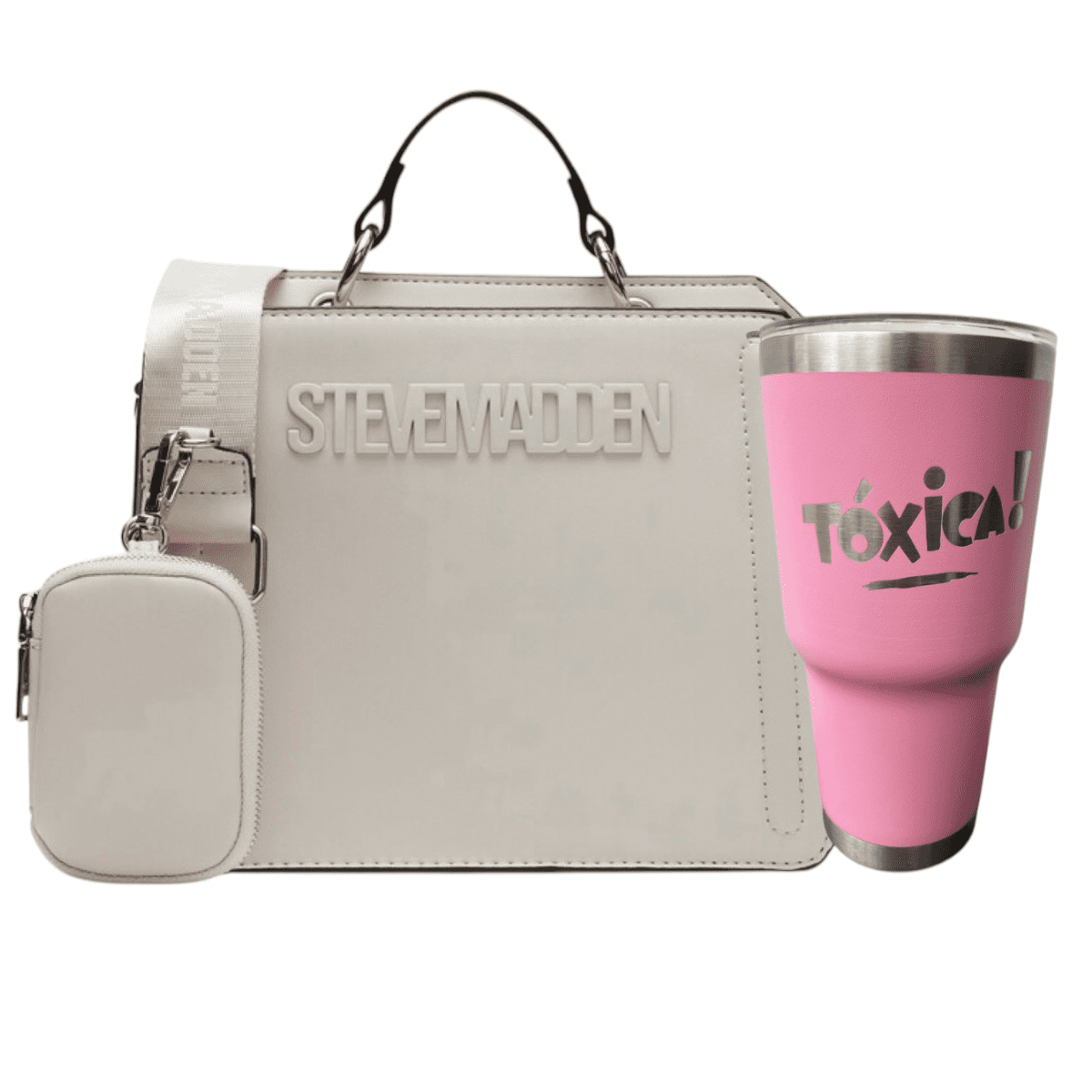 Bolsa Steve Madden Bevelyn Cream + Termo Toxica - Redcodeshopp