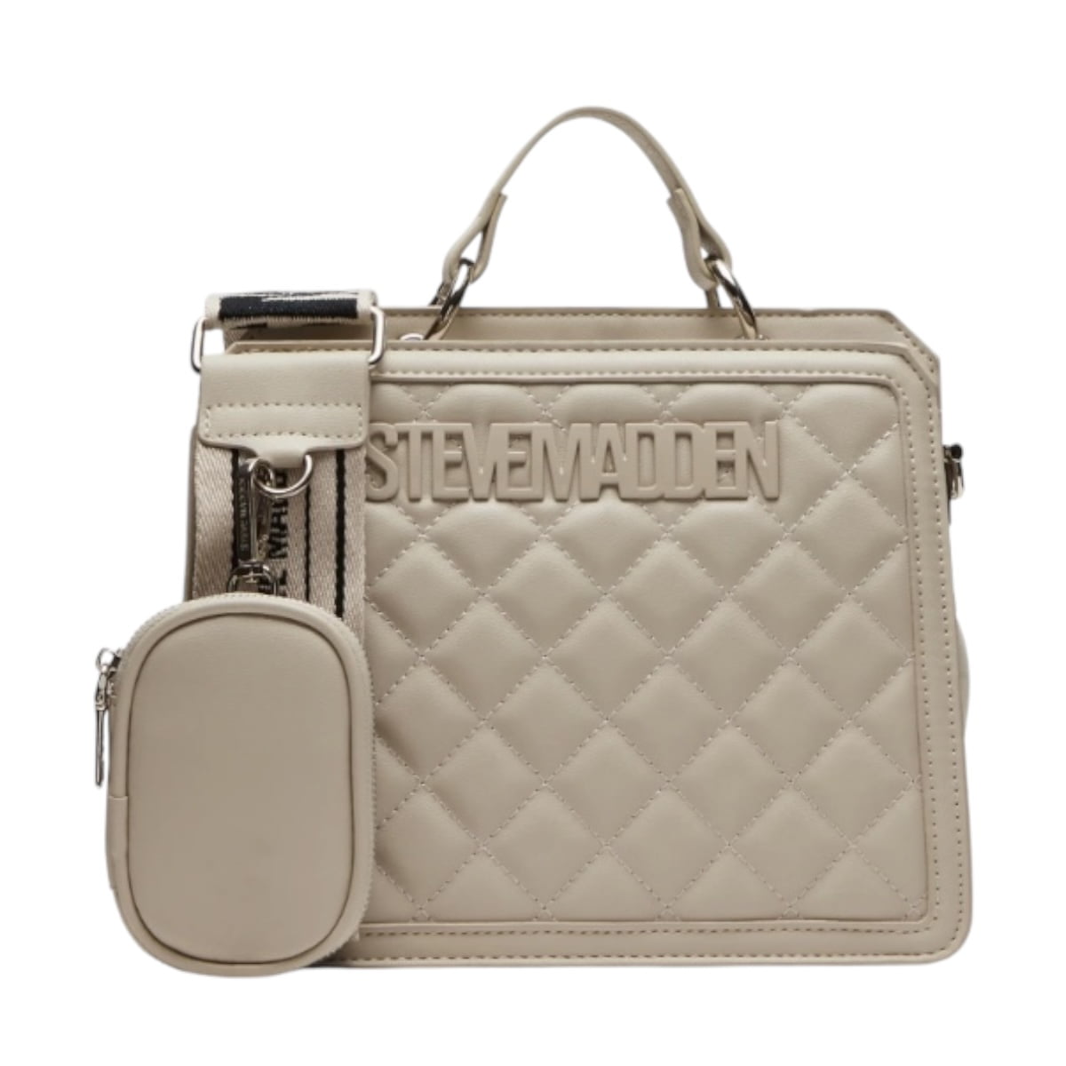 Bolsa Steve Madden Bevelyn Quilted Cream - Redcodeshopp