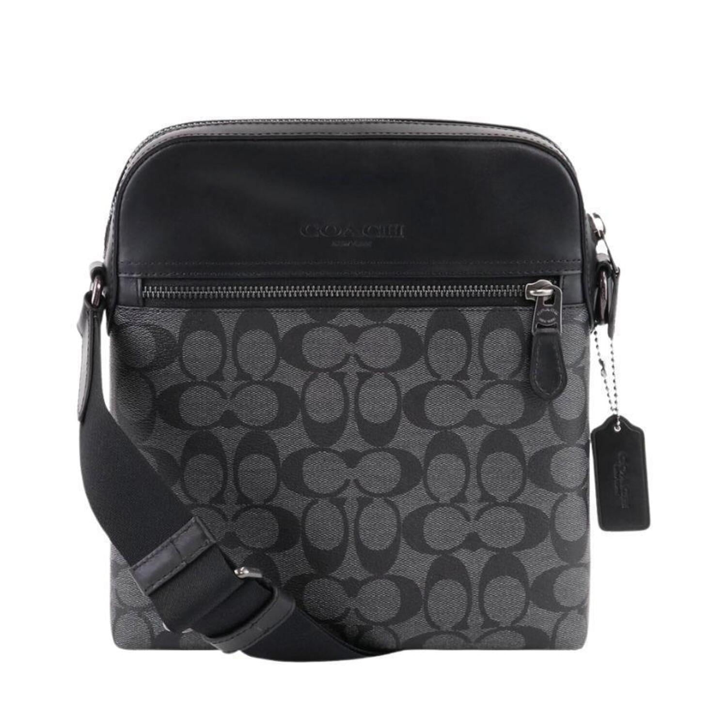 Bolso Crossbody Coach Con Monograma Negro Para Hombre - Redcodeshopp