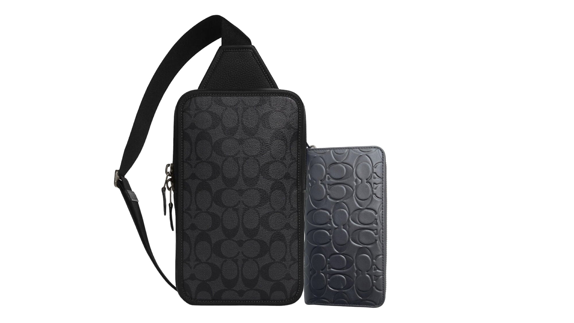 Combo Crossbody Coach Sullivan + Cartera Coach Mediana Black - Redcodeshopp