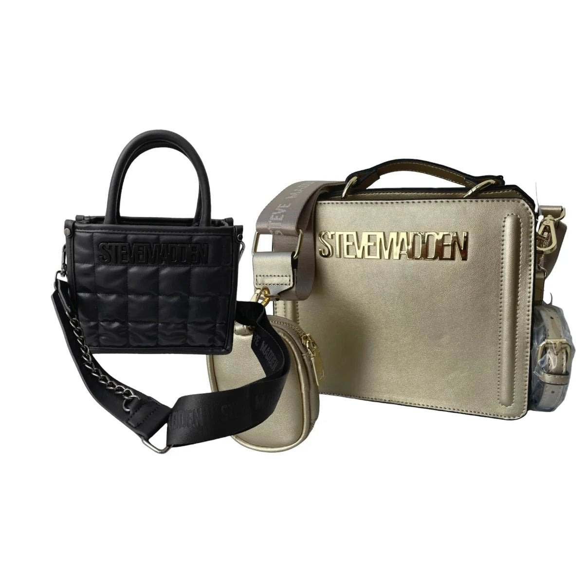 Combo de Bolsas Steve Madden Bevelyn Gold & Bniko