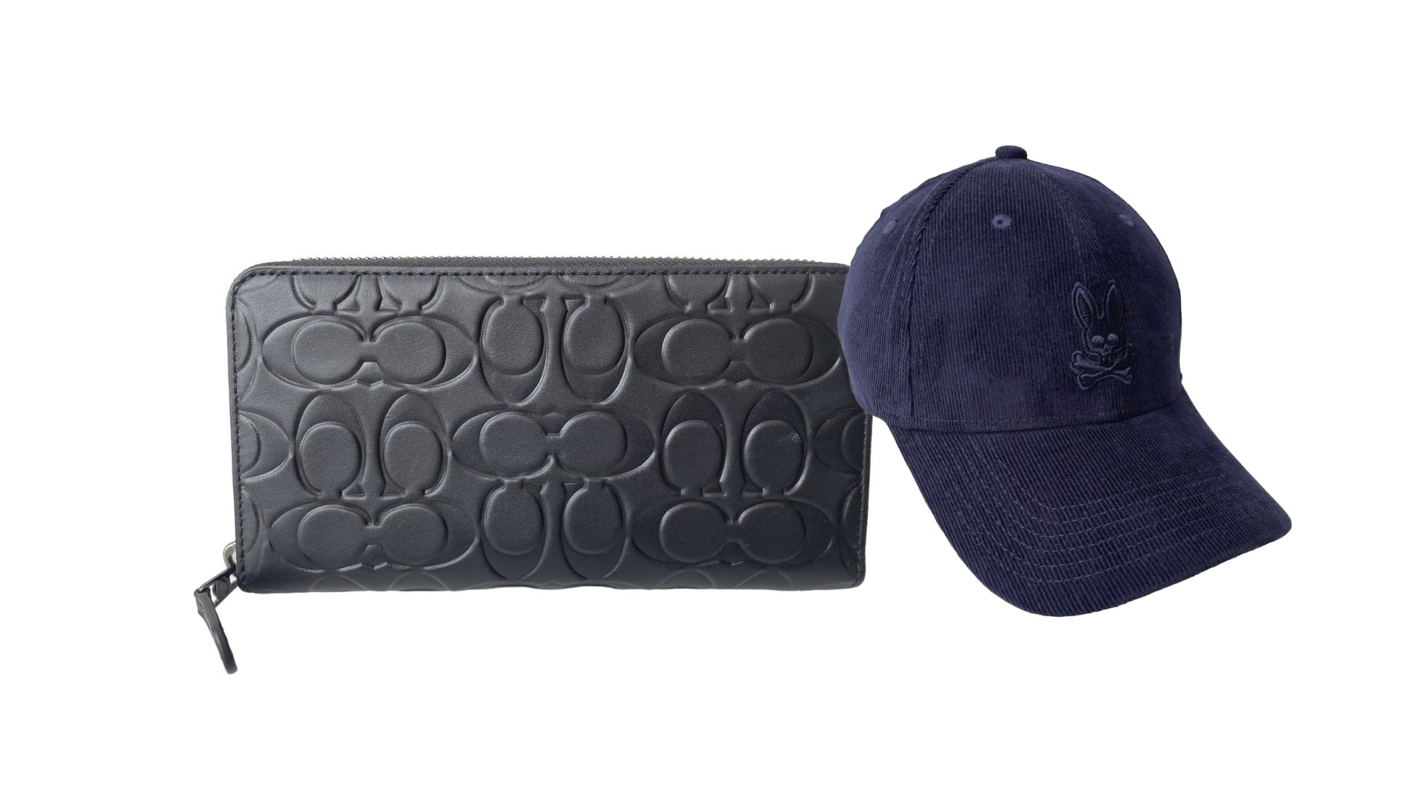 Combo Papá Cartera coach Mediana Signature + Gorra Psycho Pana Navy
