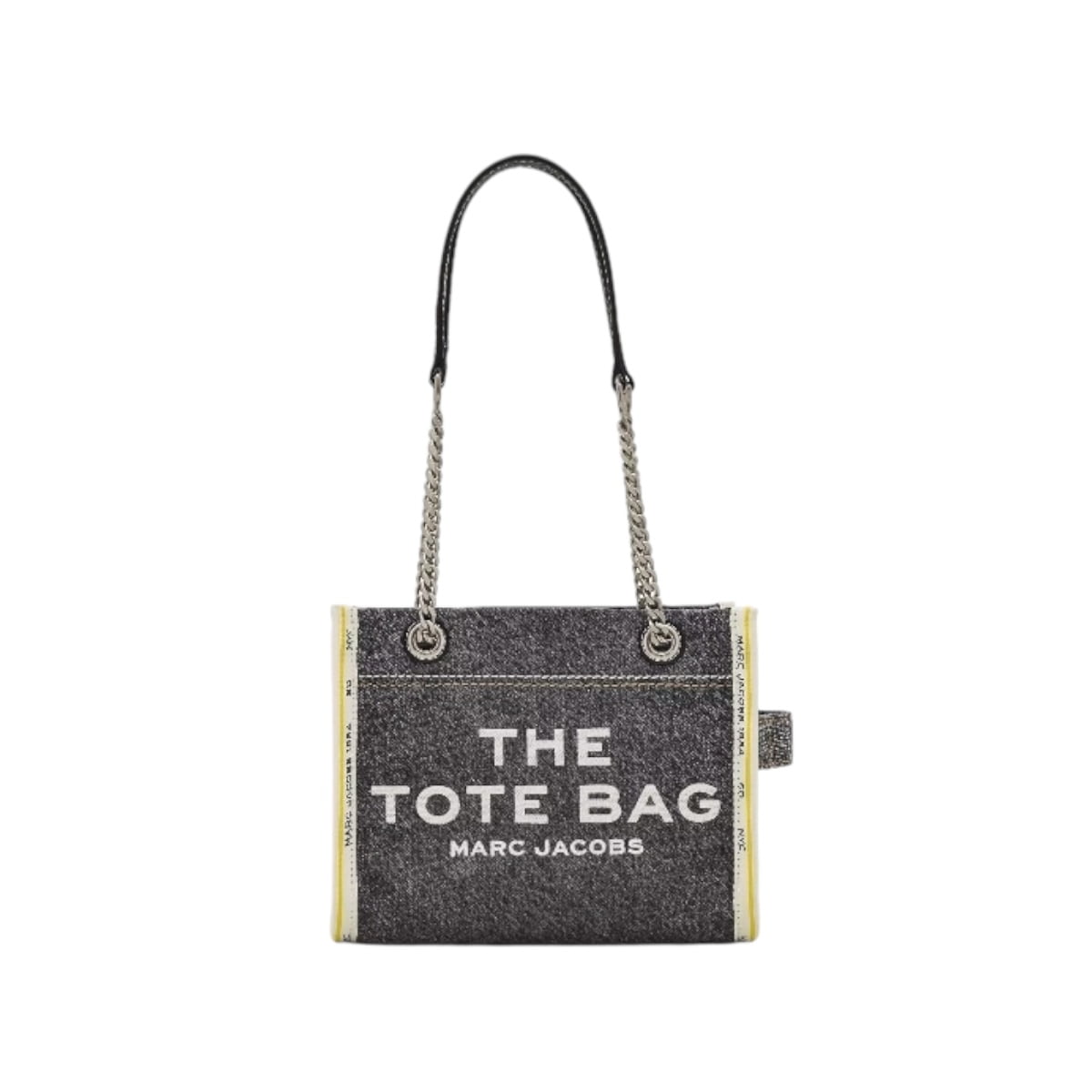 The Marc Jacobs Denim Chain Tote Bag Small Black - Redcodeshopp