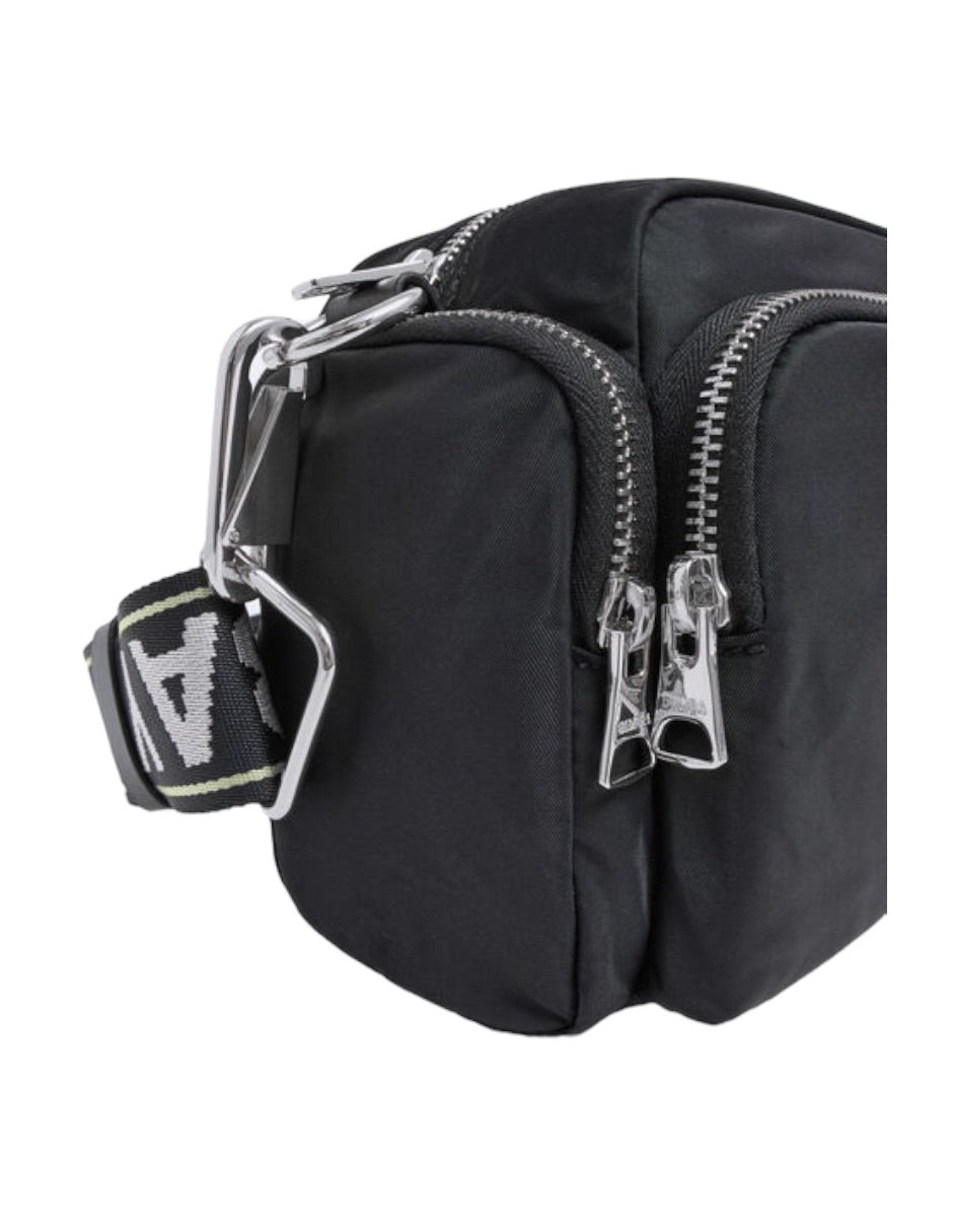 Bolso Bandolera M Nylon Negro Bimba Y Lola Harness Silver